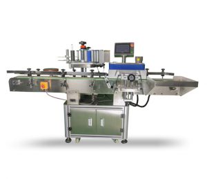 Automatic rolling and rubbing vertical labeling machine