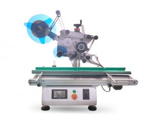 Automatic desktop flat labeling machine