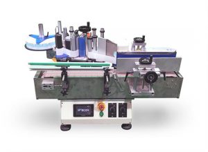 Desktop rubbing type round bottle labeling machine