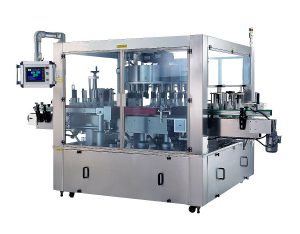 Three-standard rotary (24-station) positioning labeling machine