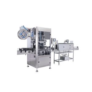 Automatic sleeve label shrink line