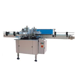 Straight-line double labeling and pasting labeling machine